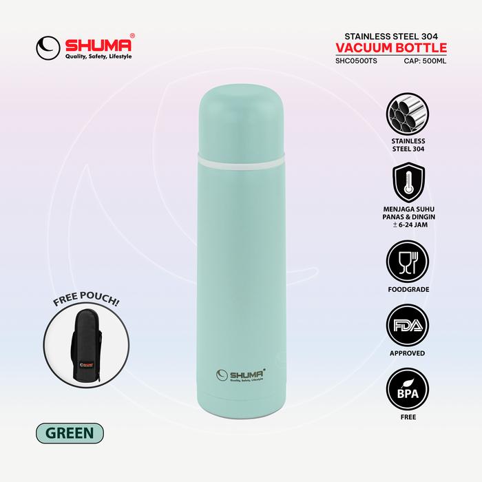 Gambar Shuma Termos Air Panas Color S/S Vacuum Flask 500 ml Stainless - GREEN dari SHUMA INDONESIA_NEW undefined Tokopedia