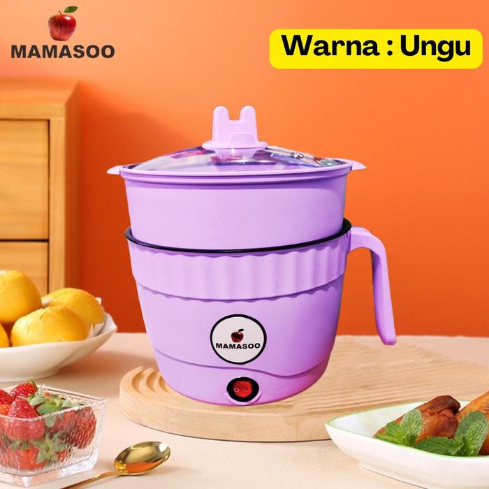 Gambar [Mamasoo] Panci Listrik Serbaguna Kapasitas 1,8 Liter Hemat Listrik 350 Watt Anti Lengket / Elektrik Cooker Multifungsi Panci Kukus Elektrik Bonus Centong Nasi - PANCI / RICE COOKER LISTRIK 1,8 L [UNGU] dari Seda Toys_NEW undefined Tokopedia