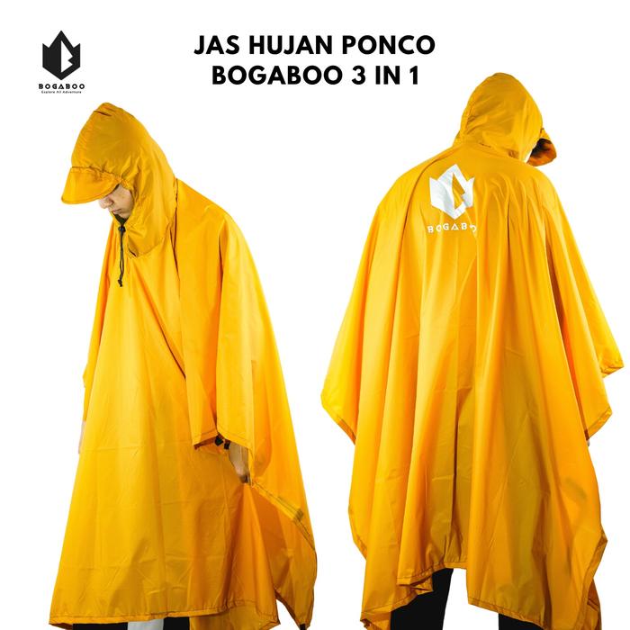 Gambar Bisa COD Jas Hujan Ponco Poncho  Bogaboo Waterproff Full Sealed - Raincoat Kelelawar - Rain coat - Jas Hujan Motor - KUNING dari BOGABOO INDONESIA undefined Tokopedia