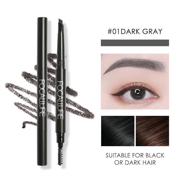 Gambar Focallure Waterproof Long Lasting Eyebrow Pencil - FA18-01 Dark Grey dari Kios Branded_NEW undefined Tokopedia