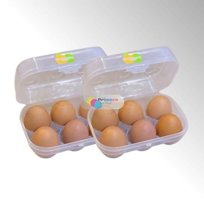 Gambar Tempat Telur Ayam Estetik Plastik / Tempat Telor Kulkas 6 Lubang - Random dari Primere_NEW undefined Tokopedia