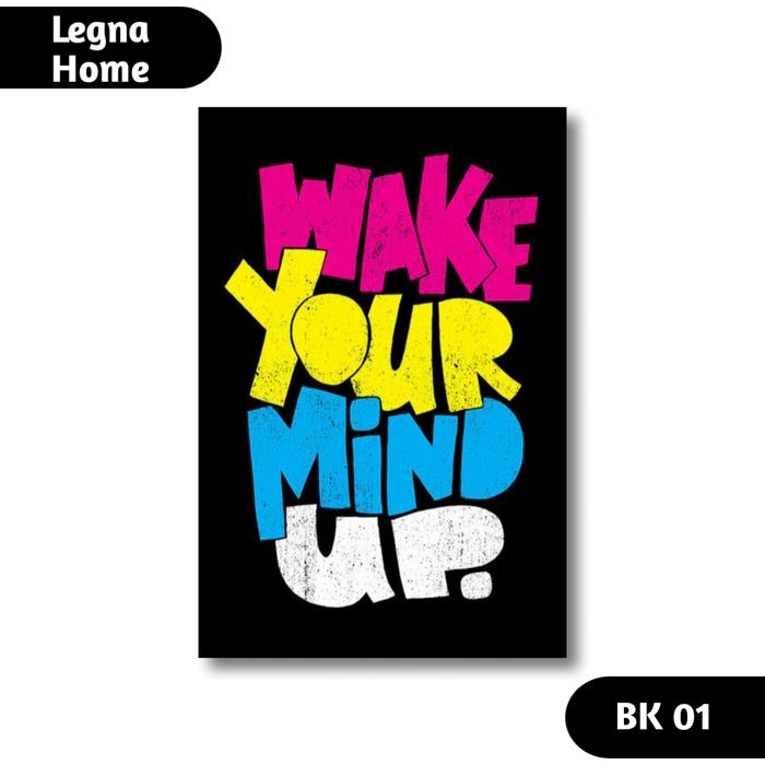 Gambar Hiasan Dinding Poster Kayu Quotes Kata Motivasi Hitam Black 20x30cm BK - BK 01 dari Legna home undefined Tokopedia