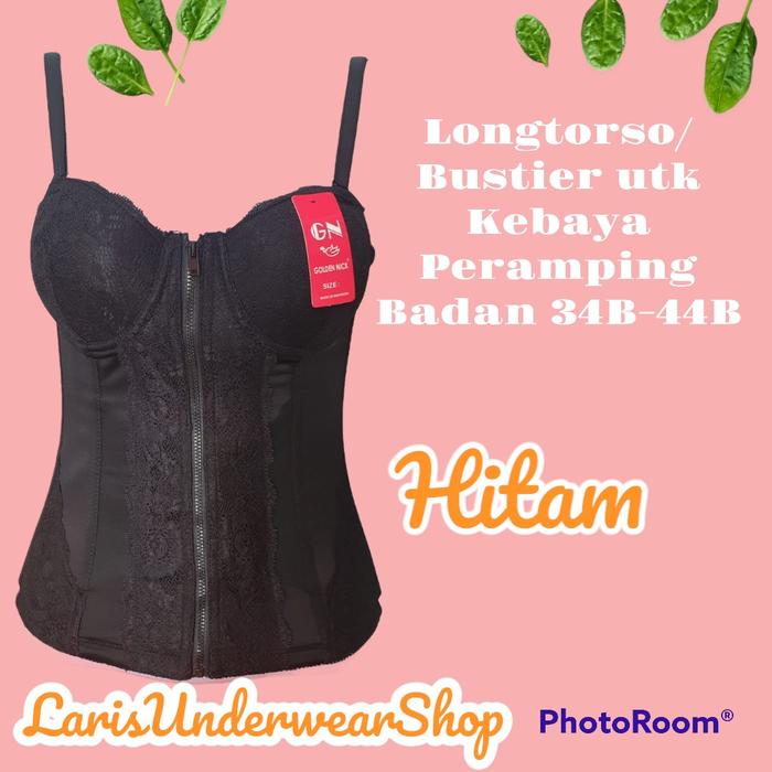 Gambar Longtorso/Bustier G. Nick SB002 Premium ( Dalaman kebaya Peramping Badan ) - Hitam, 34B/75 dari LarisUnderwearShop Kab. Bandung Tokopedia