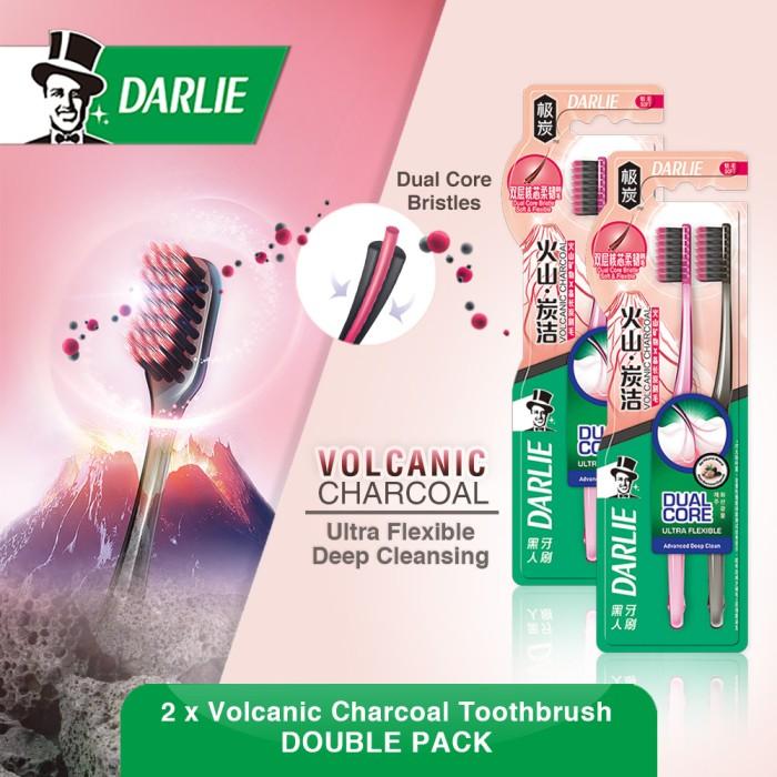 Gambar Twin Pack Darlie Toothbrush Ultra Flexible Volcanic Charcoal Isi 2 Toothbrush dari Farmaku undefined Tokopedia
