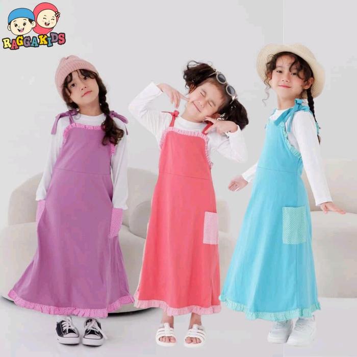 Gambar Dress Over all + inner free pasmina Manis Fashion dari Nadineshijab undefined Tokopedia