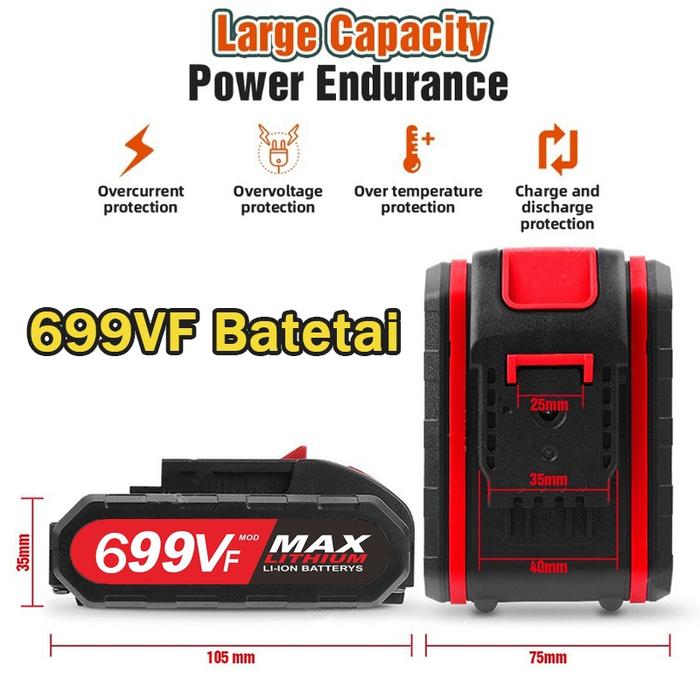 Gambar Baterai Bor Tanpa Kabel 198/499/599/699 Volt Dan Electric Drill Battery/Adapter Baterai Lxt - Battery 699VF*1 dari HengeTec.id undefined Tokopedia