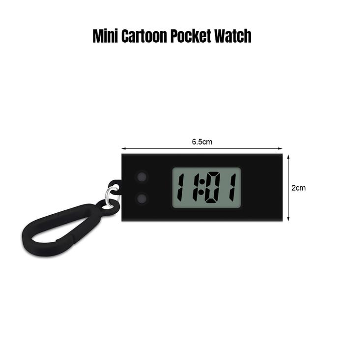 Gambar Gantungan Kunci Multifungsi Berbentuk Jam / Jam mini LCD digital /Jam Digital Anak Sekolah/Gantungan Kunci Jam Tangan Elektronik cutenery - Black dari Cutenery undefined Tokopedia