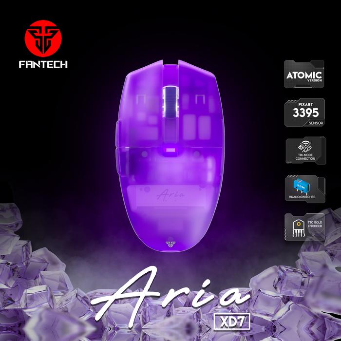 Gambar Fantech ARIA XD7 Wireless Bluetooth Gaming Mouse Rechagreable - Atomic Purple dari GAPCOM undefined Tokopedia