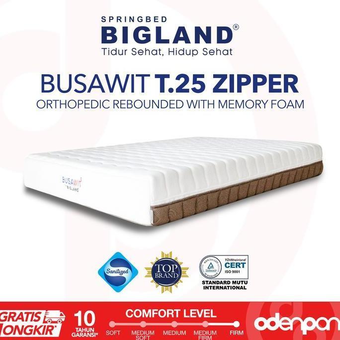 Gambar BIGLAND BUSAWIT - Kasur Busa Orthopedic Rebounded Memory Foam Quilting Tebal T25 ZIPPER - 160 x 200 cm - 180 x 200 cm dari TOKO ANANDA SHOP.. undefined Tokopedia