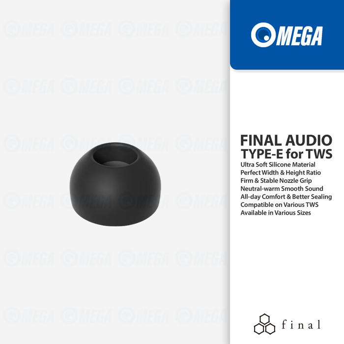 Gambar FINAL AUDIO TYPE-E for True Wireless TWS Ultra Soft Silicone Eartips - BLACK, 1 PAIR SS dari Omega Audio Store undefined Tokopedia