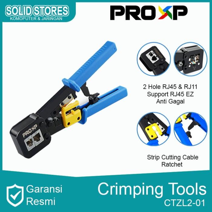Gambar PROXP Crimping Tool EZ-CTZL2-01 RJ45&RJ11 - Connector 8P 6P dari SolidPKU undefined 4 Tokopedia