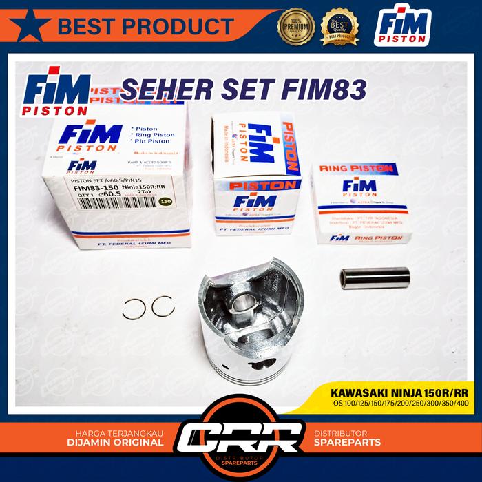 Gambar Seher Kit Seker Piston Set Kawasaki Ninja 150 2 Tak FIM83 Overses STD-0 / 25 / 50 / 75 / 100 / 125 / 150 / 175 / 200 / 250 / 300 / 350 / 400 Ukuran 59 / 59,25 / 59,50 / 59,75 / 60 / 60,25 / 60,50 / 60,75 / 61 / 61,50 / 62 / 62,50 / 63 FIM Izumi Motor - 250 (61,5), Standar dari CRR PARTS undefined Tokopedia