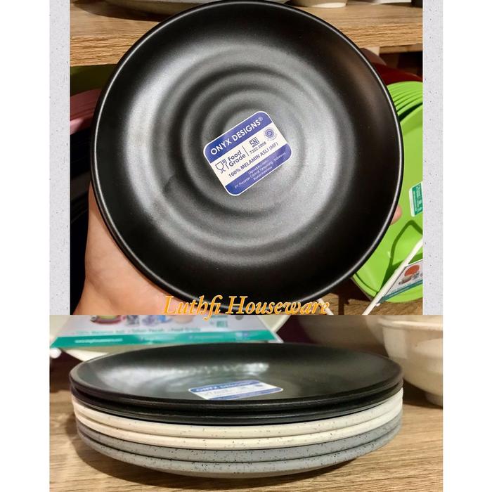 Gambar PIRING 6" INCHI COSMIC ORI BY SEIV ONYX - GREY GRANITE dari LUTHFIHOUSEWARE undefined Tokopedia