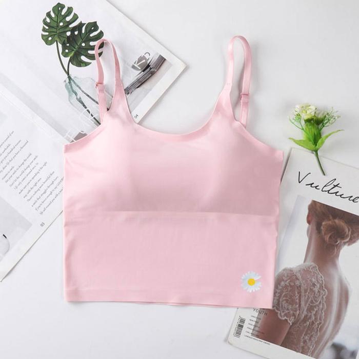 Gambar PW107 Bra Tanktop Wanita Mulus Crop Top Tanpa Kawat With Cup Bra Import COD Spandex Tank Atasan Singlet - PUTIH dari Chingu.id_NEW undefined 5 Tokopedia