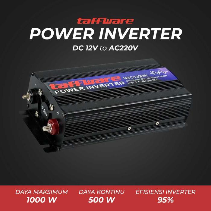 Gambar Power Inverter Mobil Pure Sine Wave DC 12V to AC 220V 1000W - Hitam dari HobbyTopia_NEW undefined Tokopedia
