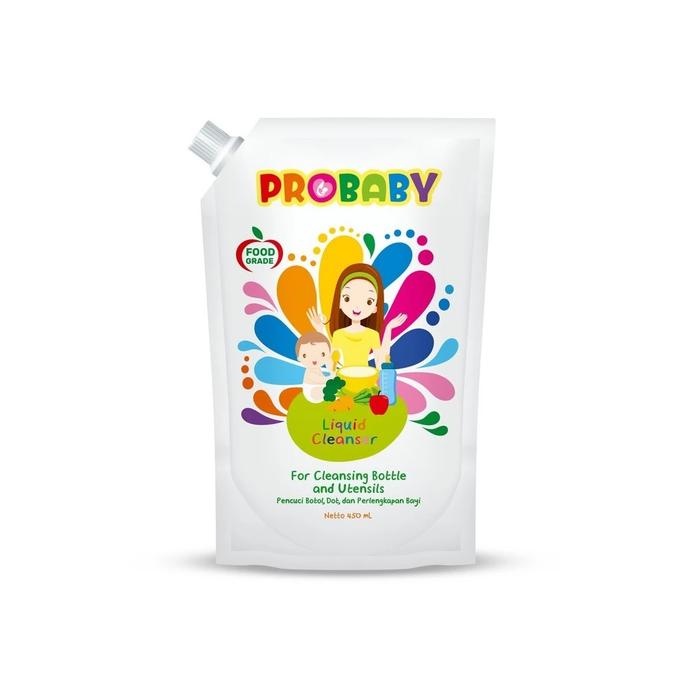 Gambar PROBABY Liquid Cleanser Pouch Sabun Cair Pembersih Botol Perlengkapan Bayi - 450ml dari SUKCESO Official undefined Tokopedia