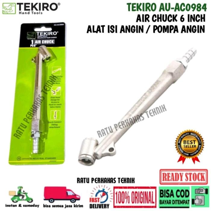 Gambar ALAT ISI ANGIN TEKIRO AIR CHUCK CHROME ORIGINAL 6 INCH AU-AC0984 PENGISIAN ISIAN ANGIN POMPA BAN - -, - dari Ratu Perkakas Teknik undefined Tokopedia