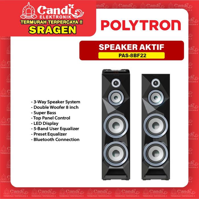 Gambar POLYTRON SPEAKER AKTIF PAS-8BF22 dari Candi Elektronik Sragen undefined Tokopedia