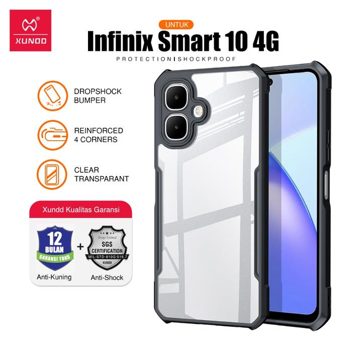 Gambar XUNDD Case Untuk Infinix Smart 10 4G 6.67 inch Case Shockproof Slim Transparan Casing Belakang - Infinix Smart 10 4G, Beatle_Hitam dari XUNDD Indonesia Kota Administrasi Jakarta Barat Tokopedia