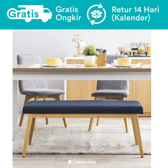 Gambar Dekoruma Fuji Bench | Kursi Panjang Kayu Sofa Minimalis Scandinavian - Biru dari Dekoruma Official Store undefined Tokopedia