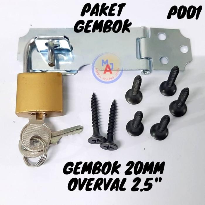 Gambar HOK888 Overpal Gembok Fw 2.5" inch / Overval Cantolan Gembok + SKrup - PAKET 001 dari hokkylah 888 undefined Tokopedia
