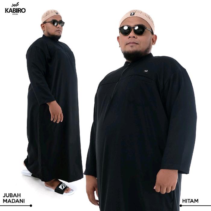 Gambar Jubah Gamis Pria Big Size JUBAH ROSAL MADANI KABIRO Jubah Jumbo Lengan Panjang Polos 4 5 6 XXXXXXL Original Branded Murah - Hitam, 4XL dari EL FAZZA STORE_NEW undefined Tokopedia