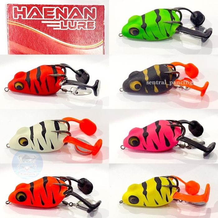 Gambar Umpan Kodok / Soft Frog Rubber Leg Haenan Lure / Lure Handmade / Lure Casting - Merah dari Sentral.Pancing undefined Tokopedia
