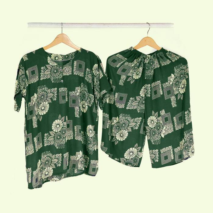 Gambar Setelan Celana Pendek Kancing Depan / Daster Atas Bawah Kekinian Rayon Wanita Piyama - hijau dari ALFAUZI COLLECTION Kota Administrasi Jakarta Barat Tokopedia