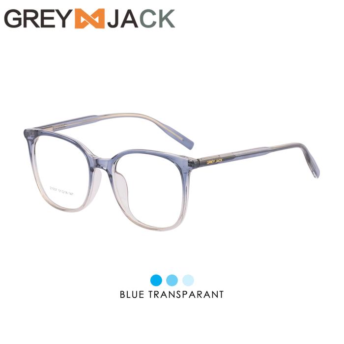 Gambar Grey Jack Frame Kacamata Model Kotak Bahan TR+Acetate Style Laki-laki dan Wanita Bisa Minus Antiradiasi Blueray Photocromic Bluecromic 21037 - BLUE TP, FRAME SAJA dari Grey Jack Eyewear undefined Tokopedia