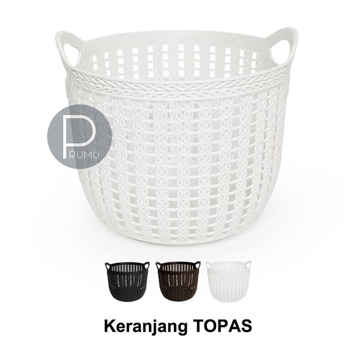 Gambar KERANJANG SERBAGUNA TOPAS POLOS / WADAH SOUVENIR PLASTIK MULTIFUNGSI / TEMPAT PENYIMPANAN ORGANIZER ROTAN MINI / STORAGE BASKET Aesthetic Buah Bunga dari PARFUM.NK undefined Tokopedia