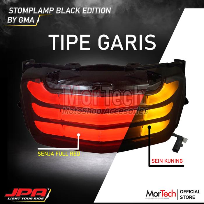 Gambar Lampu Stop JPA Sipit Nmax Lama Original JPA plus Flasher Sen LED 3 in 1 Mode Senja Sein Sen Yamaha Nmax Old 2014-2019 - JPA GARIS, FULL RED dari MORTECH undefined Tokopedia
