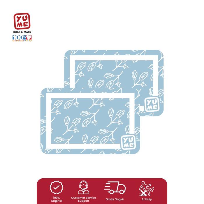Gambar Paket 2pcs Keset Lantai Keset Dapur Antislip YUME 40x60 - Snow flower dari Amore Collections_NEW undefined Tokopedia