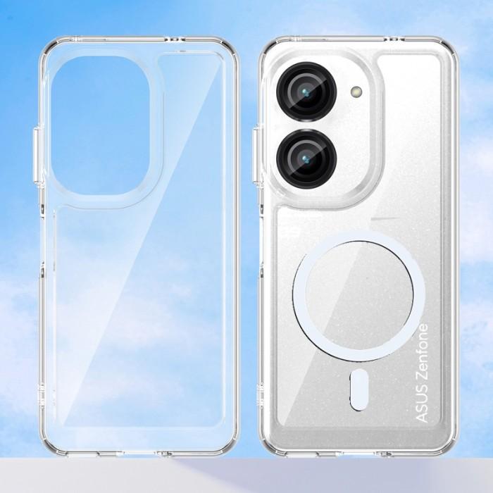 BaiFu Cover per ASUS Zenfone 9 Trasparente Case, Custodia in Silicone TPU Sottile, Assorbimento degli Urti e Anti-Graffio, Custodia per ASUS Zenfone 9-03