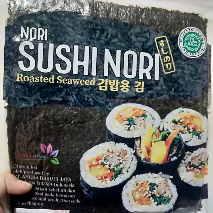 Gambar gimbab l sushi nori rumput laut lembaran - nori lembar isi 10 dari Arby Frozen Food undefined Tokopedia