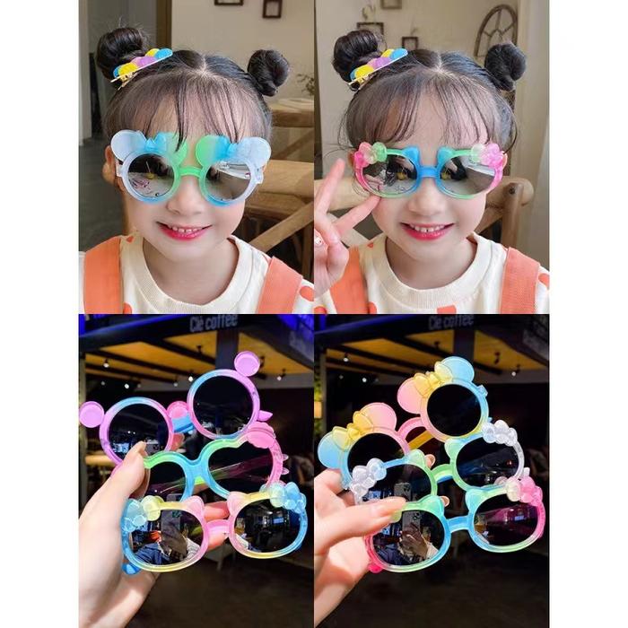 Kacamata Hitam Bulat Anak Disney Warna-warni Lucu Terbaru Fashion Kids  Import