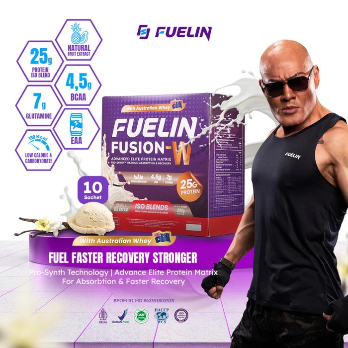 Gambar Fuelin Fusion W 10 Sachet Iso Blends Susu Whey Protein Concentrate & Isolate - Vanilla Ice Cream dari Aest Nutrition undefined Tokopedia