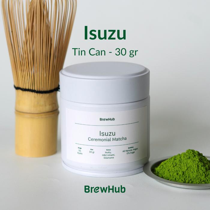 Gambar BrewHub Isuzu Ceremonial Matcha 30 gr, 100 gr - 100% Pure Uji Matcha Powder Bubuk Teh Matcha Murni - Tin Can 30 gr dari Brewhub Indonesia undefined Tokopedia