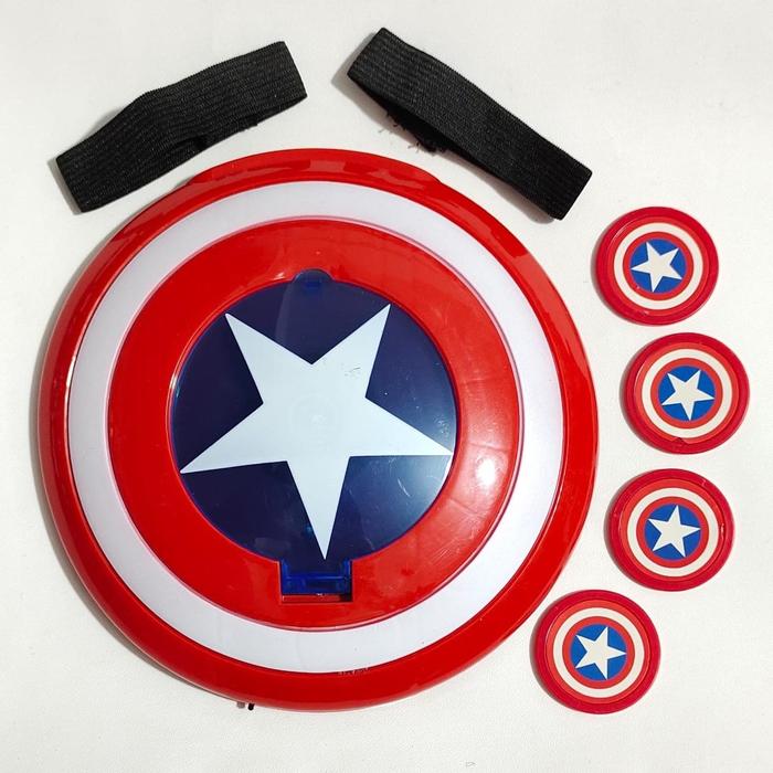 Gambar mainan tameng spidermen captain amerika ironmen hulk kado ulang tahun anak laki-laki - kapten, tameng nyala dari Zikids Collection undefined Tokopedia