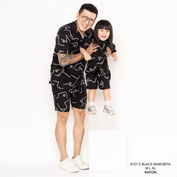 Gambar Jane Frey Clothing 8157 Kemeja Set Couple M-XL Piyama Dewasa Baju Setelan Keluarga - E Black Morabita, M dari Jane Frey Clothing_NEW undefined Tokopedia