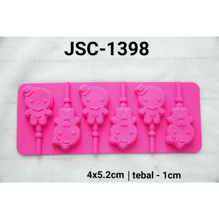 Gambar JSC-1398 Cetakan silikon pudding coklat lolipop fondant ginger bread dari yamama baking undefined Tokopedia