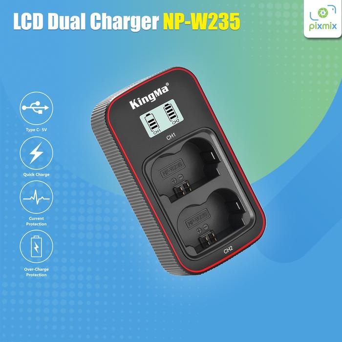 Gambar Double Charger Untuk Baterai LED Lighting Camera Sony Fujifilm - Kingma DC Fujifilm dari Pixmix Store undefined Tokopedia