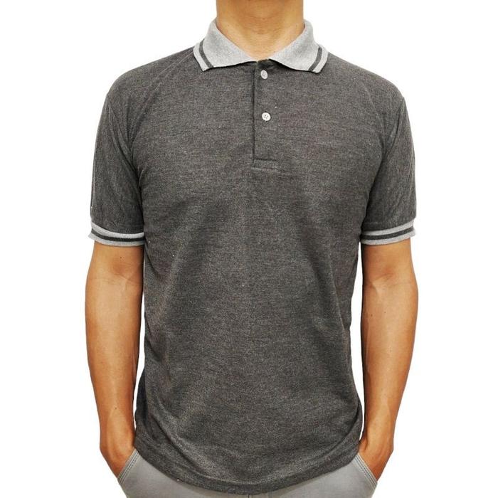 Gambar KAOS POLO SHIRT LENGAN PENDEK KERAH KOMBINASI BAJU PRIA WANITA POLOS WARNA HITAM PUTIH COKLAT SIZE M L XL XXL KUNING MERAH ABU BIRU HIJAU ORANGE PINK PASTEL UNGU LILAC CREAM NAVY MAROON KEBAYORAN - KERAH ABU TUA, XXL dari ESUTO Store Indonesia undefined Tokopedia