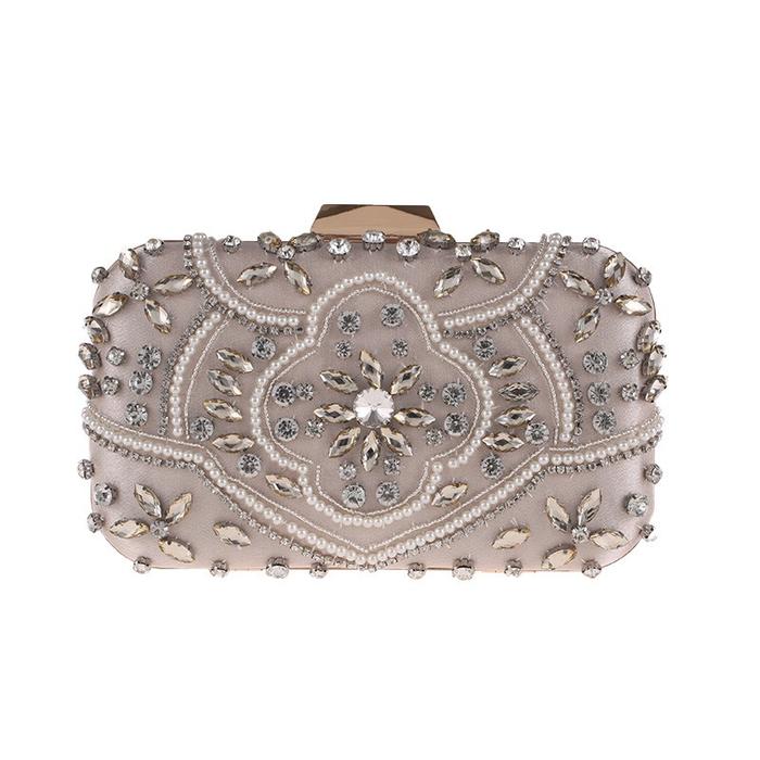 Gambar OIKO Kiyana Clutch Tas Pesta Wanita Premium Clutch Beads Jahit Untuk Kondangan Perempuan Party Bag Wedding Gift Kado Seserahan Nikahan Hantaran Bridemaids Mewah Elegan Import Korean Style - Gold dari oikostore undefined Tokopedia