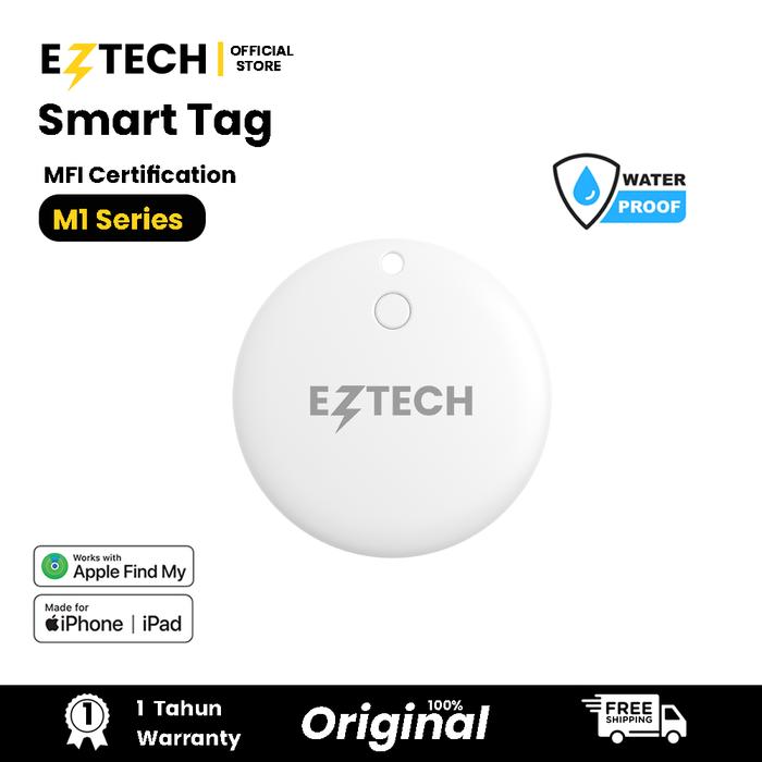 Gambar EZTECH Smart Tag M1 GPS Locator  iOS Support Only WaterProof | Pelacak Lokasi GPS | Air Tag | AirTag  FInd My[ EZTECH] - M1 White dari EZTECH ID undefined Tokopedia
