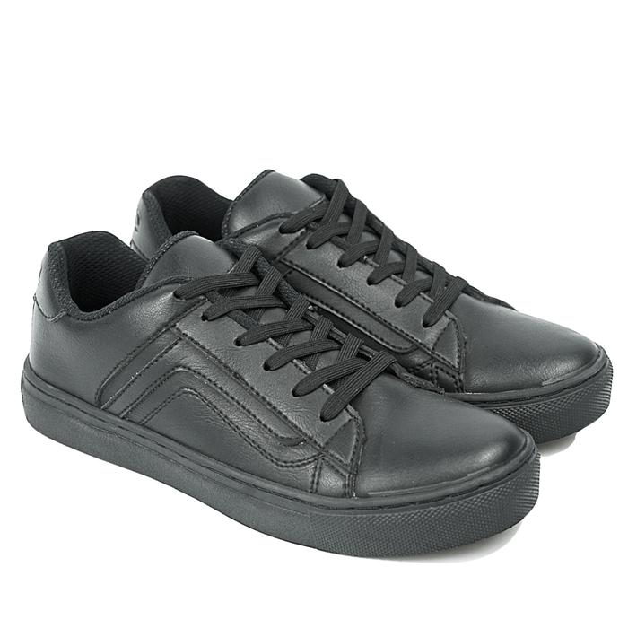 Gambar MJC INDONESIA Sepatu Sekolah Cowok Hitam Shoes Sneakers Casual Black Pria Wanita Kets Kerja Hitam Snekers - MJ full hitam , 37 dari MJC INDONESIA undefined Tokopedia