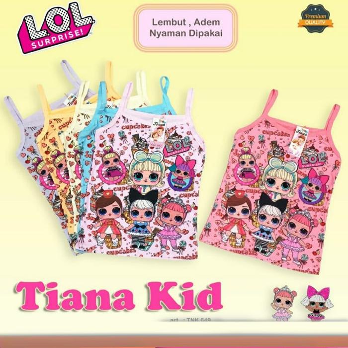 Gambar 3 PCS - Tank Top Anak Perempuan TIANA Motif LOL / Kaos Dalam Singlet Anak Remaja Cewek SD SMP SMA - TALI KECIL, M dari YNZ Collection_NEW undefined Tokopedia