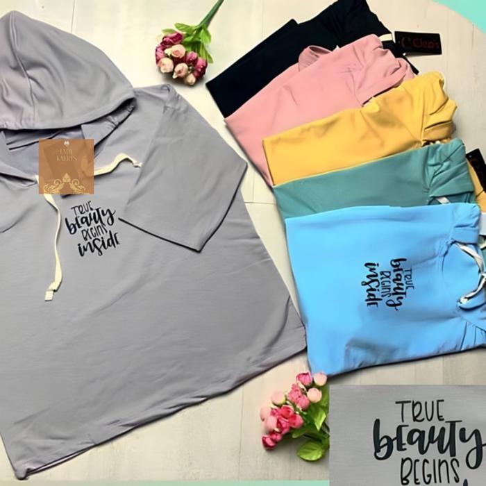 Gambar HEIDI | sweater crop hoodie - True beauty, Biru langit dari Kaerys Petra undefined 4 Tokopedia