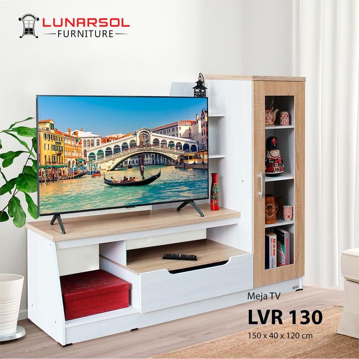 Gambar Rak TV | Meja TV Minimalis Lunar LVR 130 - Pintu Panel dari Grosir furniture depok undefined 5 Tokopedia
