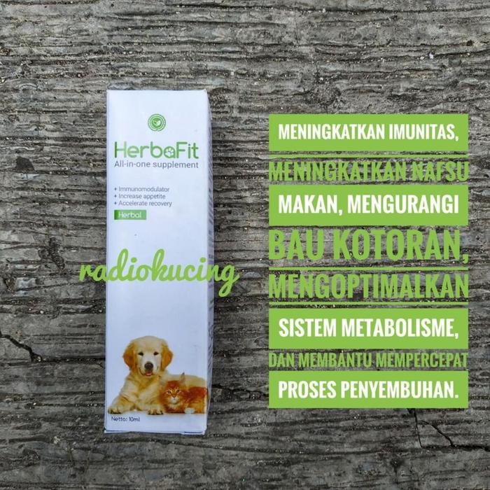 Gambar HERBAFIT 10 ml Vitamin Imunitas dan Nafsu Makan Kucing dan Anjing Herbavit [ JUWIES RADIO KUCING ] dari RADIO KUCING undefined Tokopedia