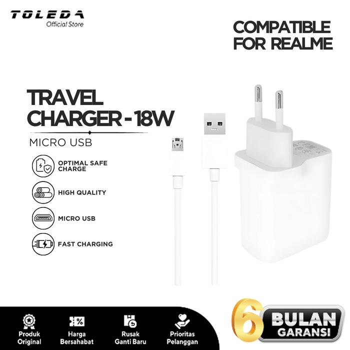 Gambar Charger Compatible For Realme Fast Charging Type C VOOC 18W Original . - micro usb dari Toleda Indonesia undefined Tokopedia